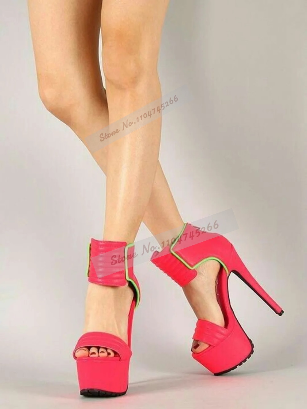 Rose Red Matte Leather Striped - Wide Fit Heels review and price