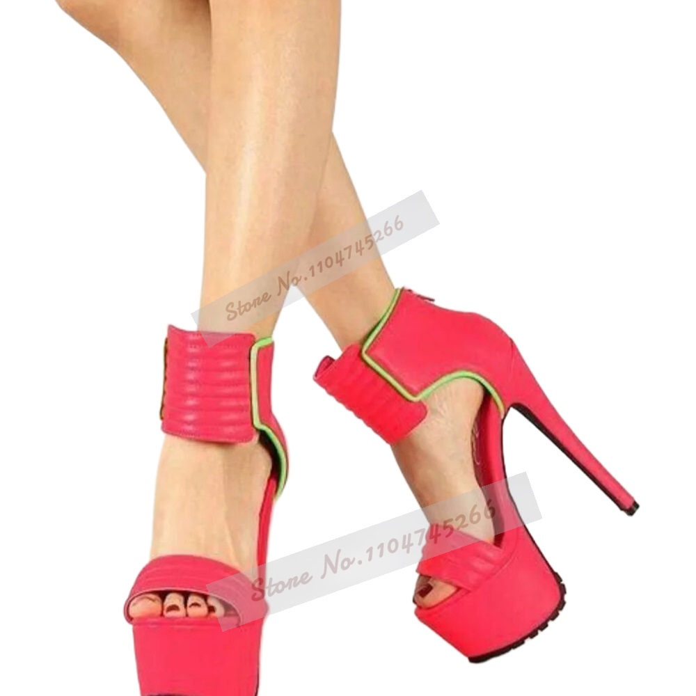Rose Red Matte Leather Striped - Wide Fit Heels review and price