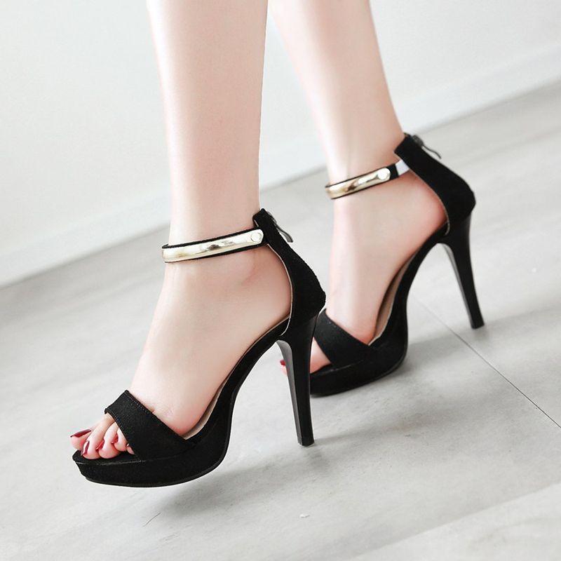 SIMLOVEYO Chic Womens Peep San - Wide Fit Heels review and price