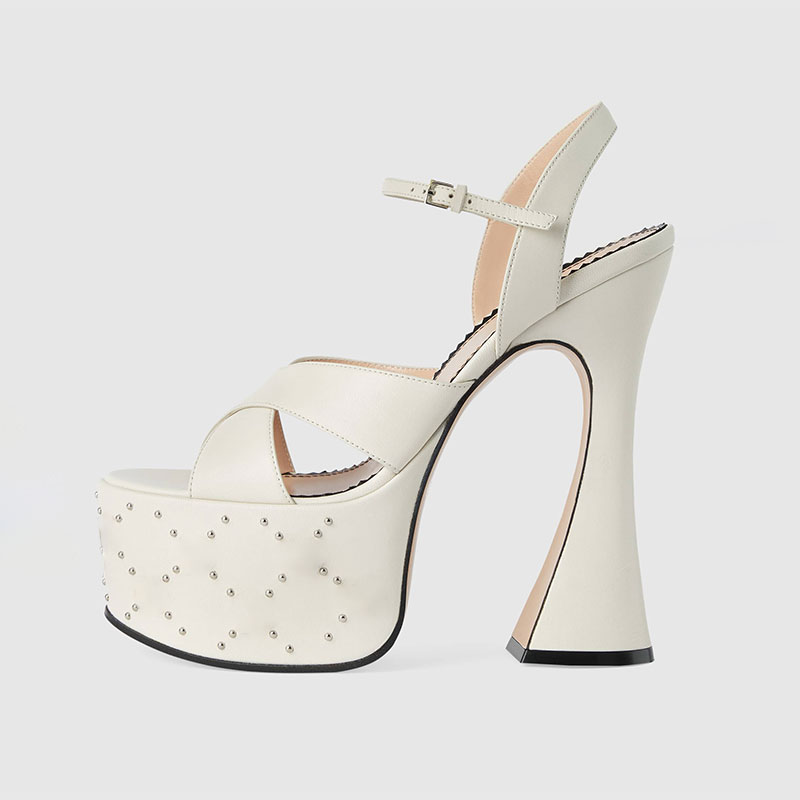 Fashionable White Black Buckle - Women Shoes Waterproof review and price
