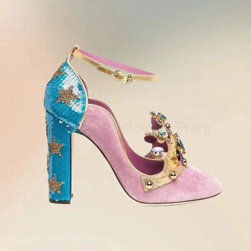 Court Style Crystal Crown Desi - Court Heel Pointed review and price