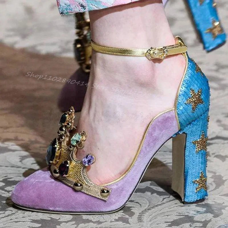 Court Style Crystal Crown Desi - Court Heel Pointed review and price
