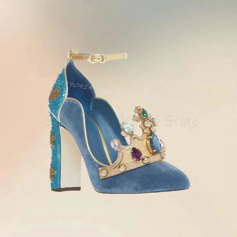 Court Style Crystal Crown Desi - Court Heel Pointed review and price