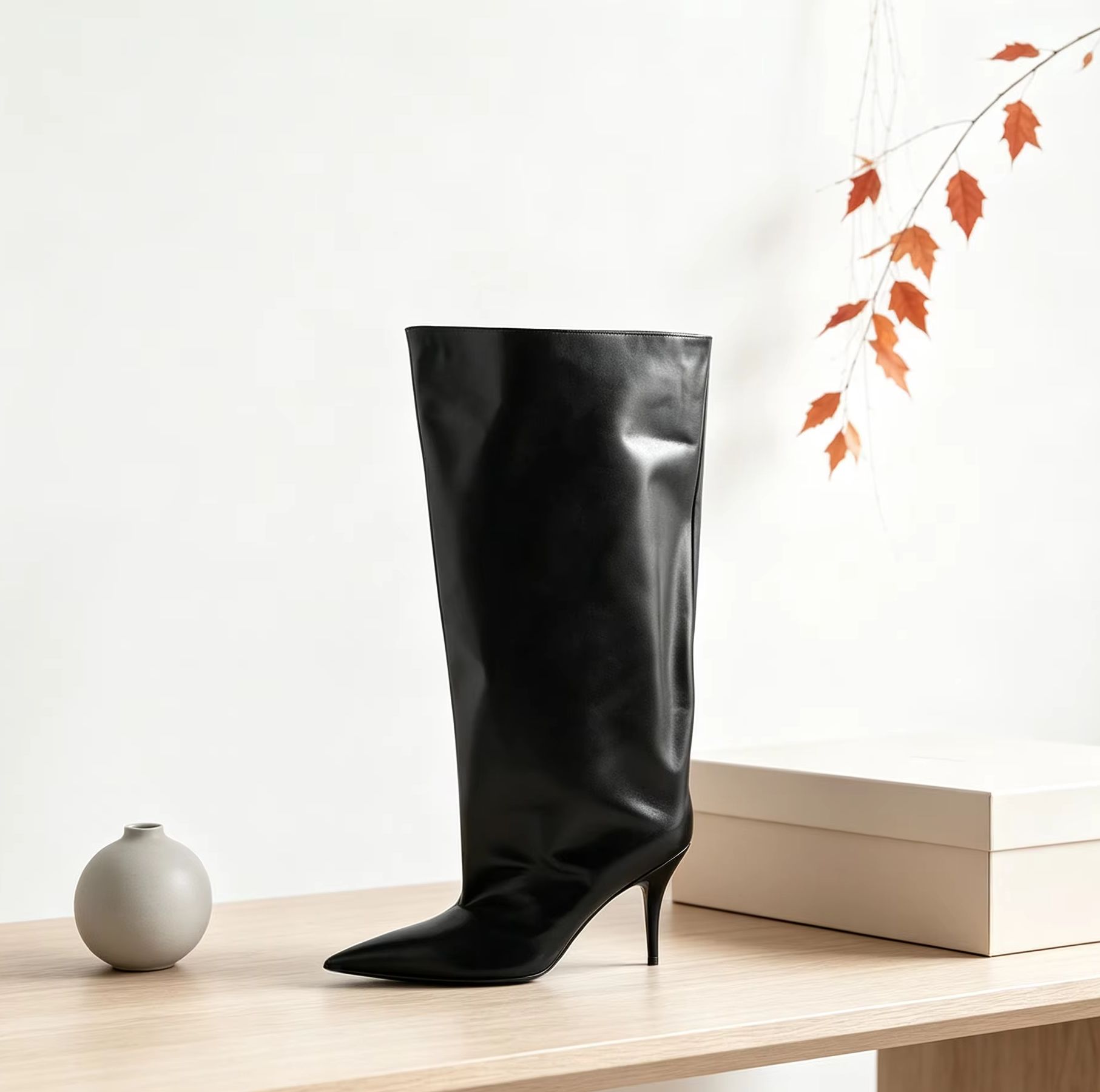 Slouch Wide Cuff Knee High Boo - Wide Fit Heels review and price