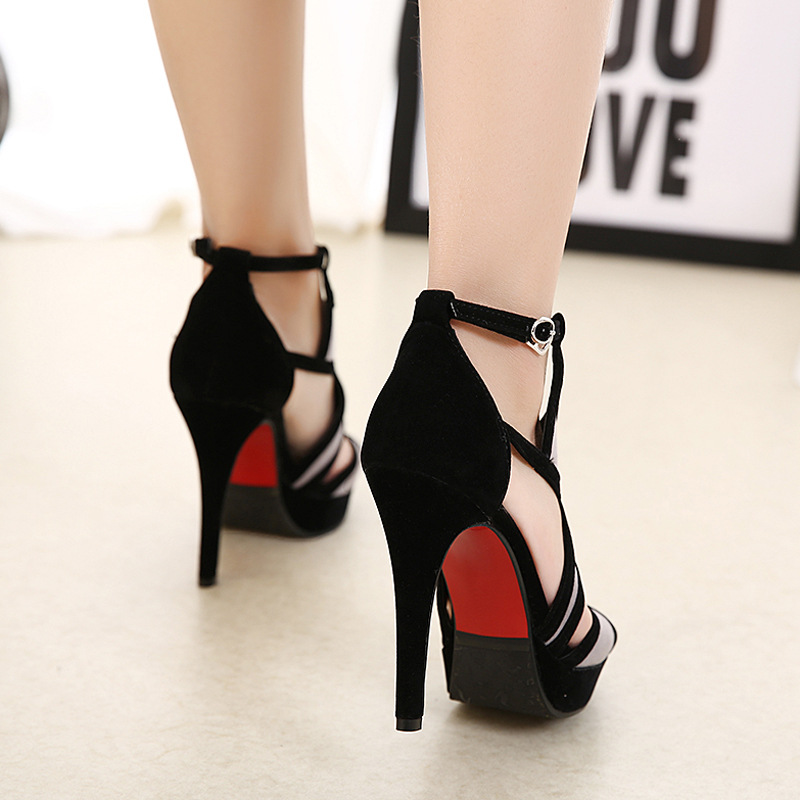 fashion European Station Sanda - Wide Fit Heels review and price