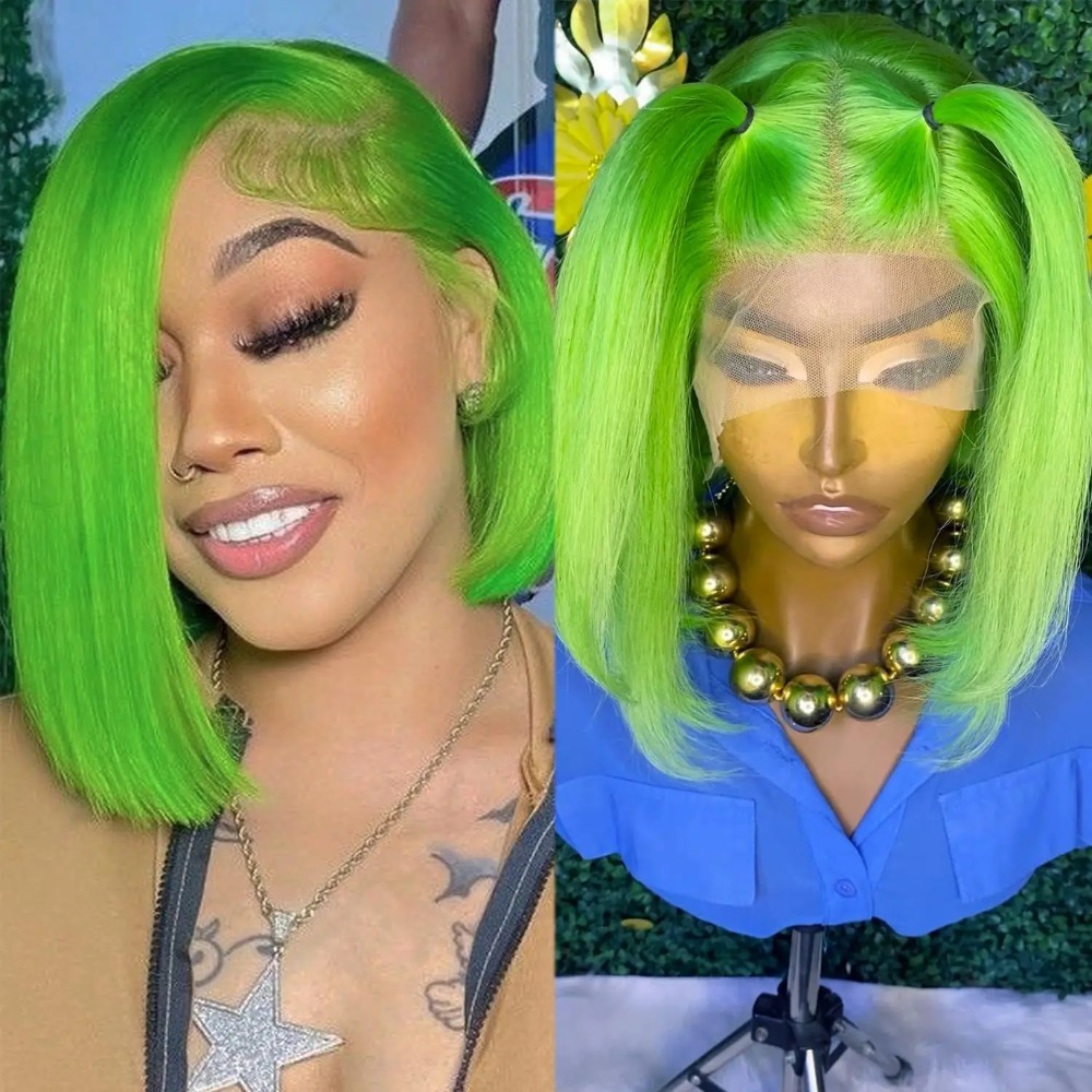 Green Wigs Short Straight Bob  - Women'S Shoes Bobs review and price